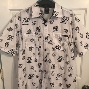 Men Black white 💯Shirt